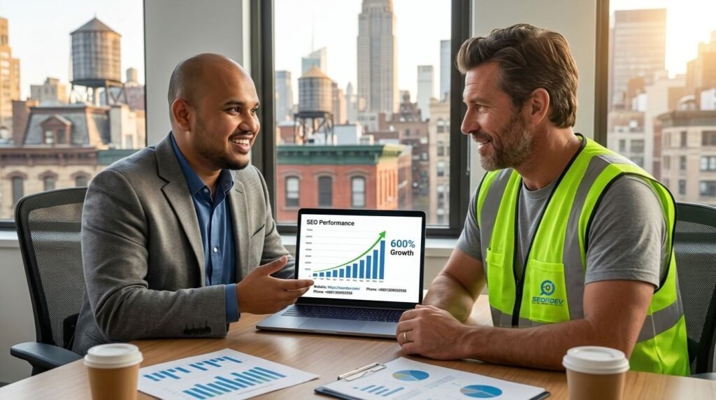 Maznur Rahman, Founder of SEORDEV, helping New York roofing contractors achieve 600% lead growth through local SEO