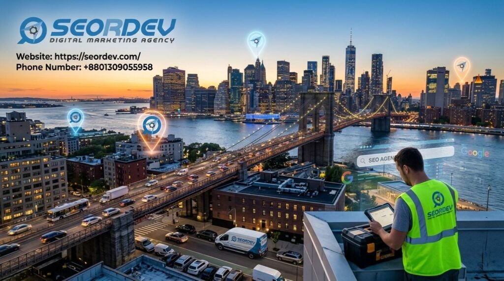SEORDEV serves roofing contractors across all New York NY boroughs - Manhattan, Brooklyn, Queens, Bronx and Staten Island