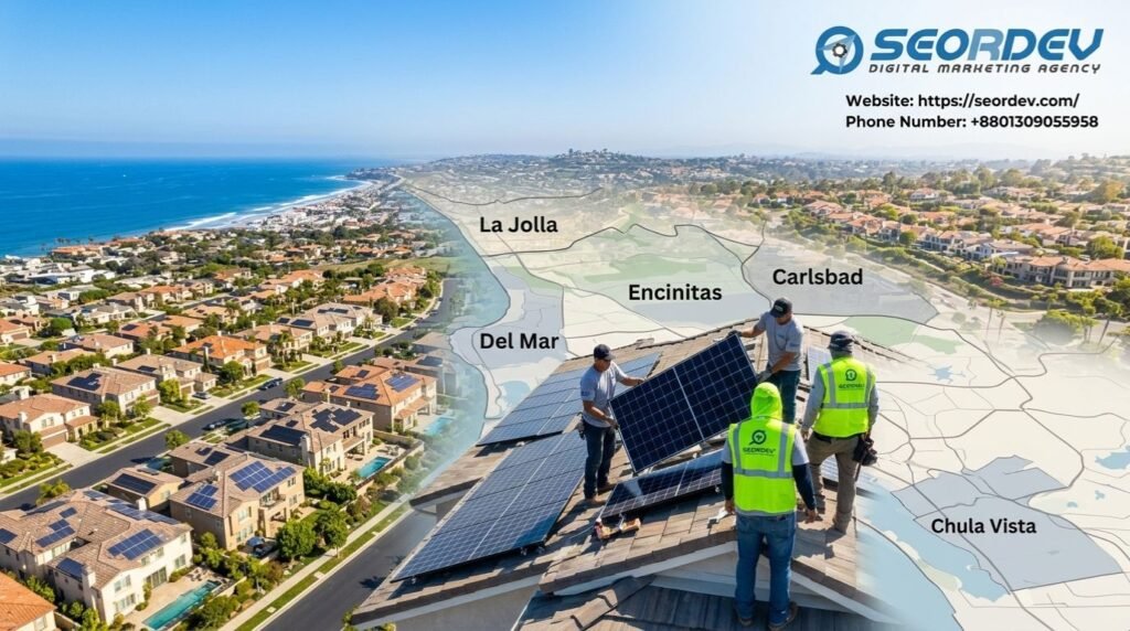 San Diego solar service areas map